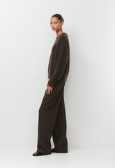 Essential Cashmere Relic Sweater - CACAO NIB BROWN