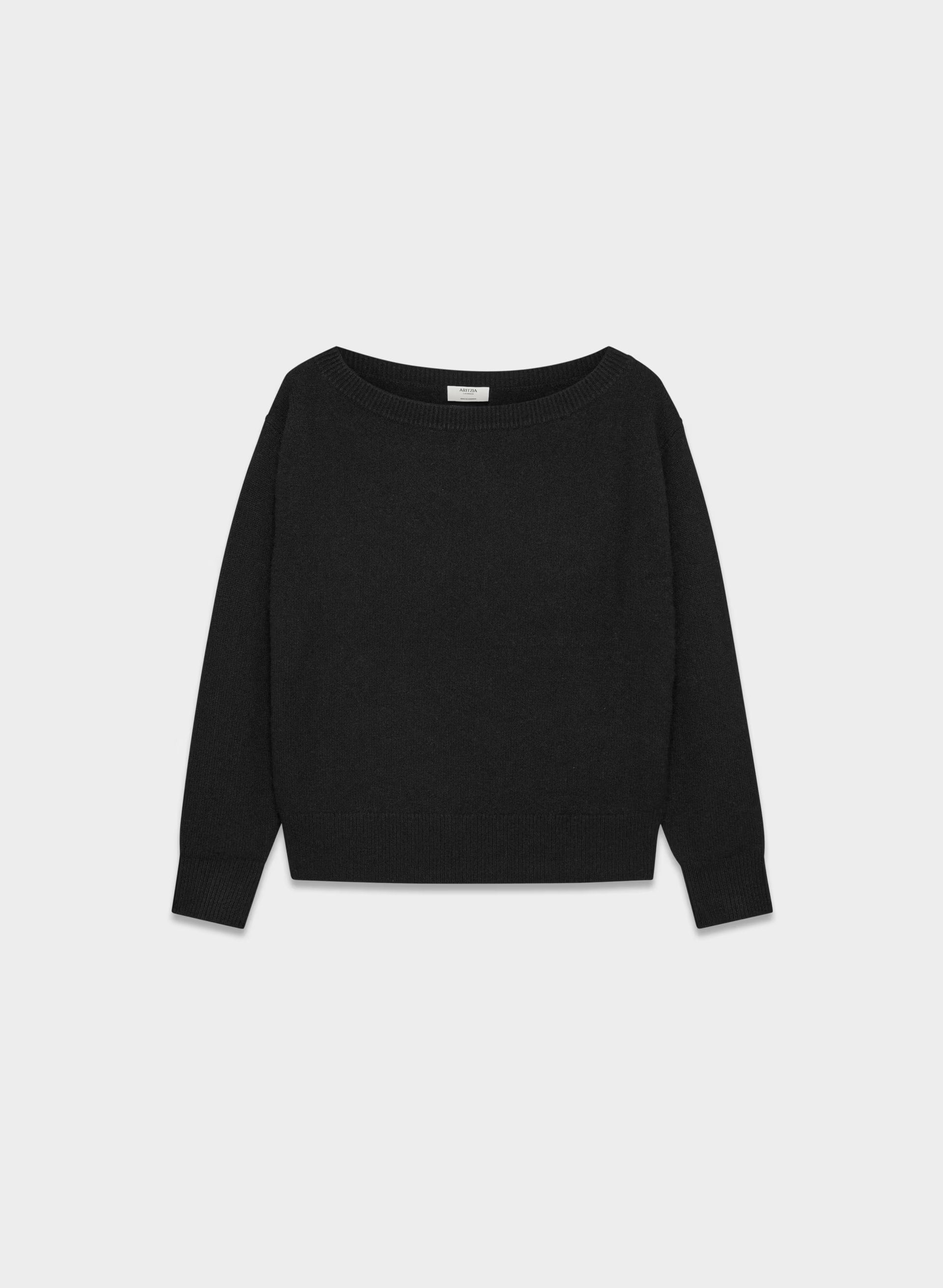 Essential Cashmere Nuance Sweater - BLACK