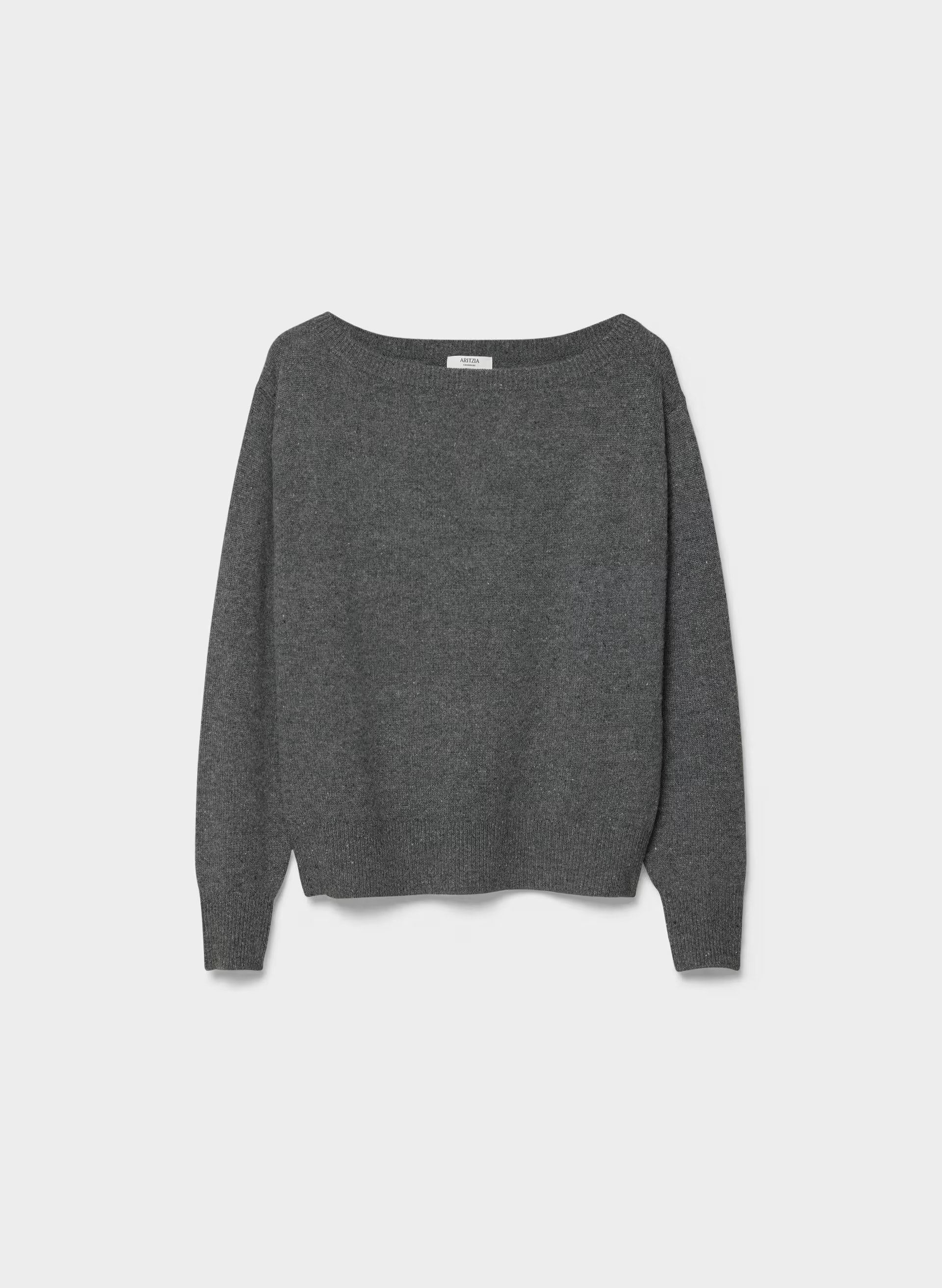 Essential Cashmere Nuance Sweater - SPECKLED CHARCOAL