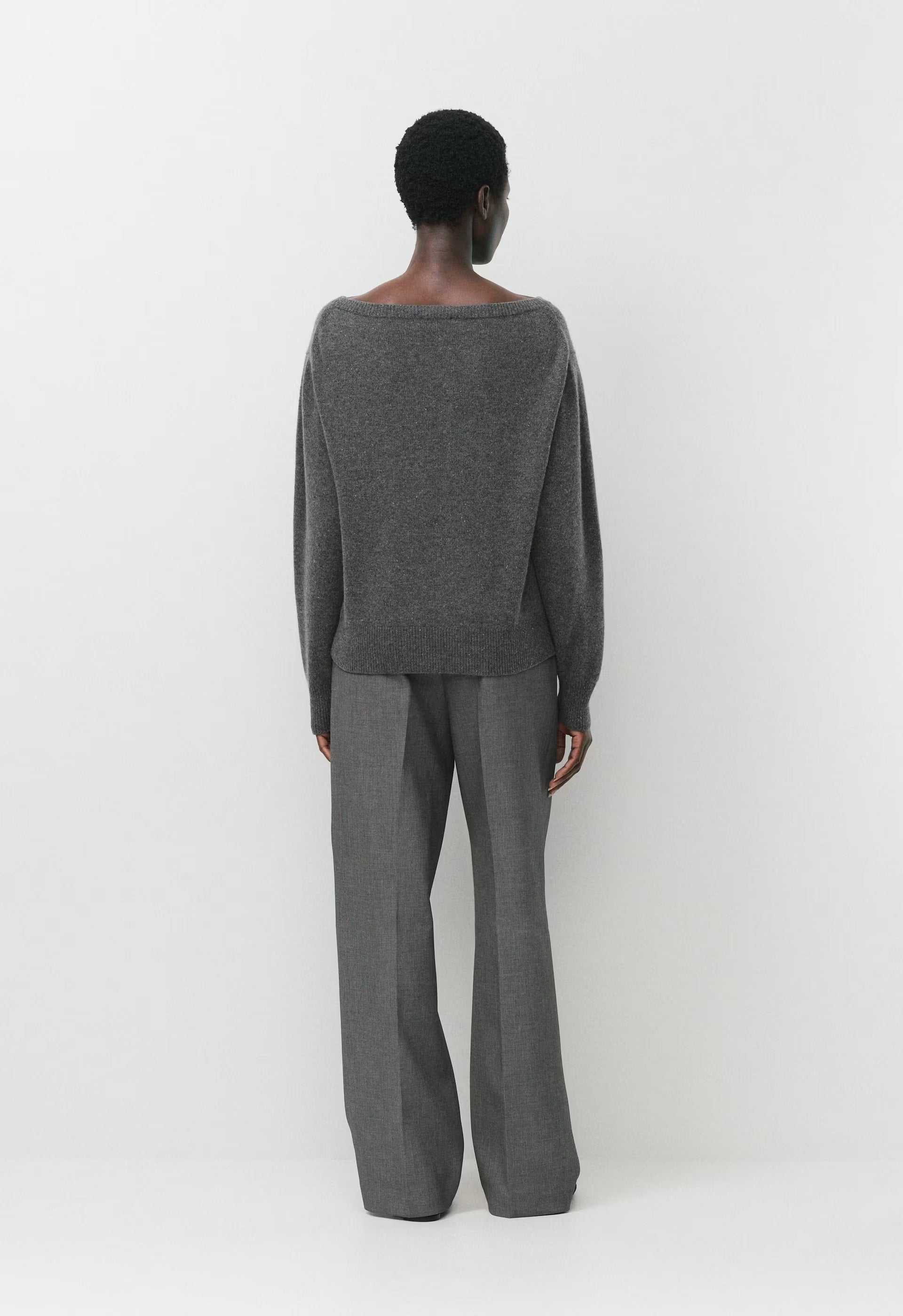 Essential Cashmere Nuance Sweater - SPECKLED CHARCOAL