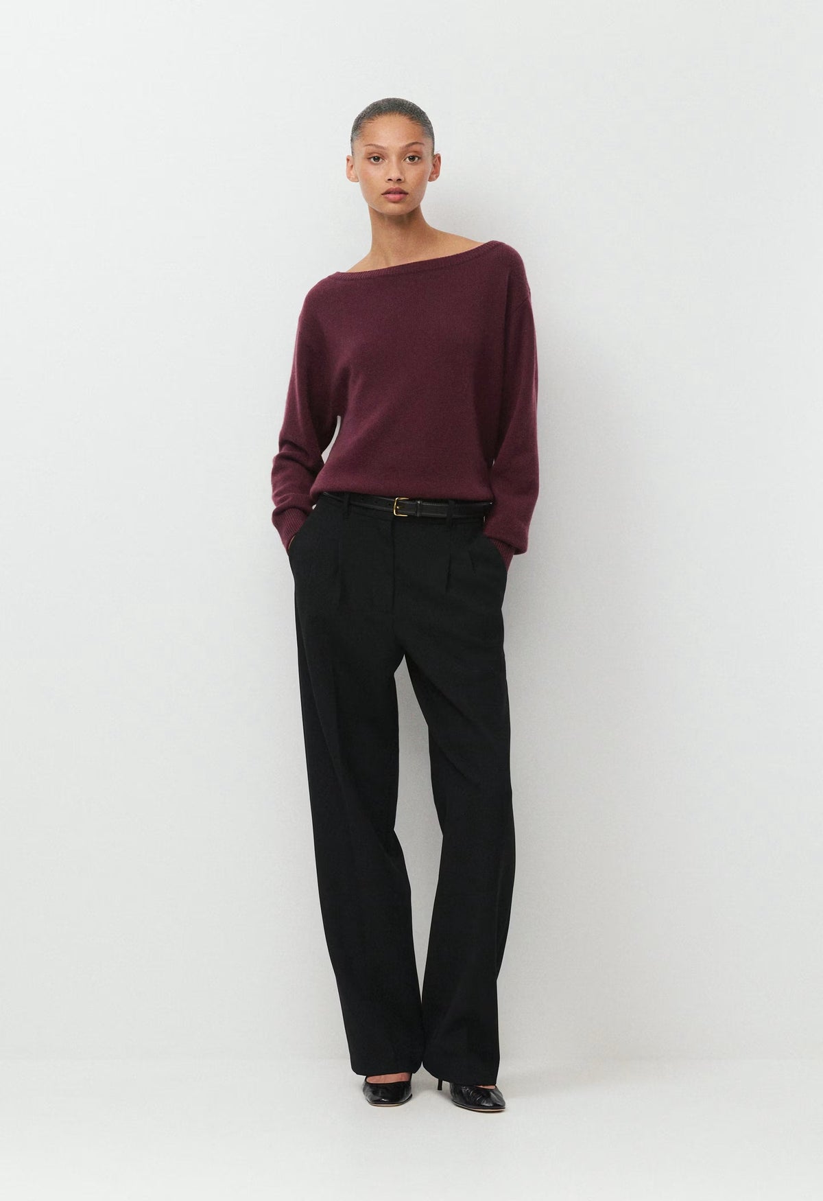 Essential Cashmere Nuance Sweater - GALA PLUM
