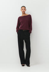 Essential Cashmere Nuance Sweater - GALA PLUM