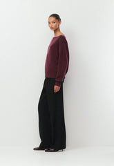 Essential Cashmere Nuance Sweater - GALA PLUM