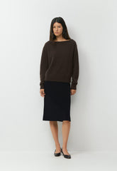 Essential Cashmere Nuance Sweater - CACAO NIB BROWN