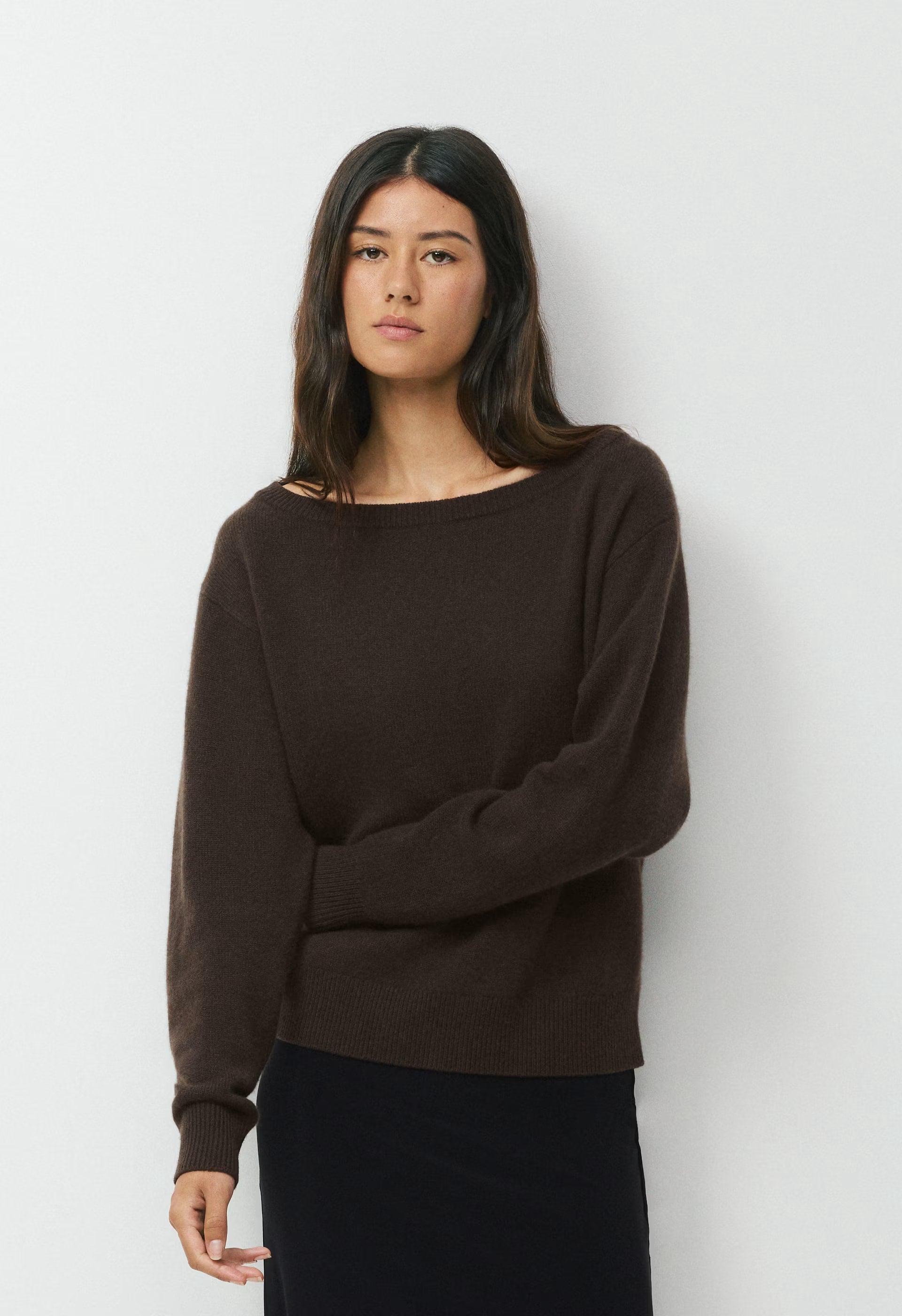 Essential Cashmere Nuance Sweater - CACAO NIB BROWN