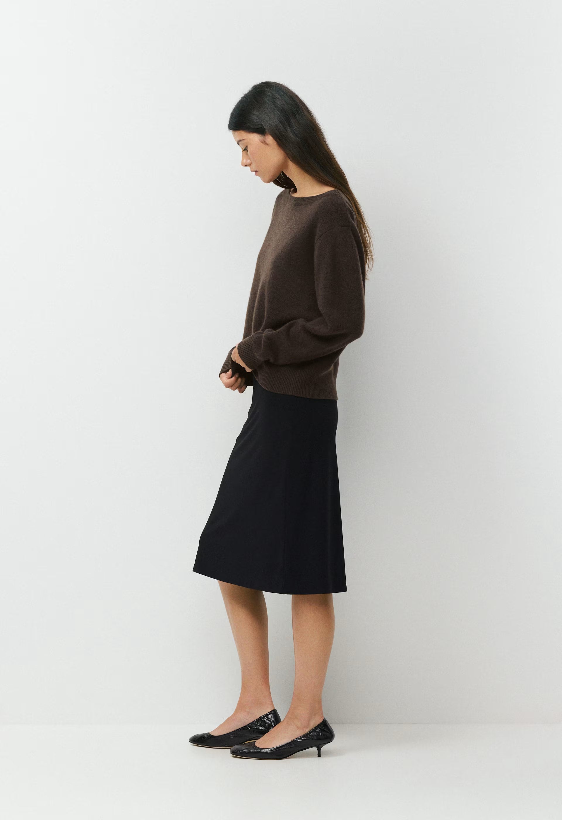 Essential Cashmere Nuance Sweater - CACAO NIB BROWN