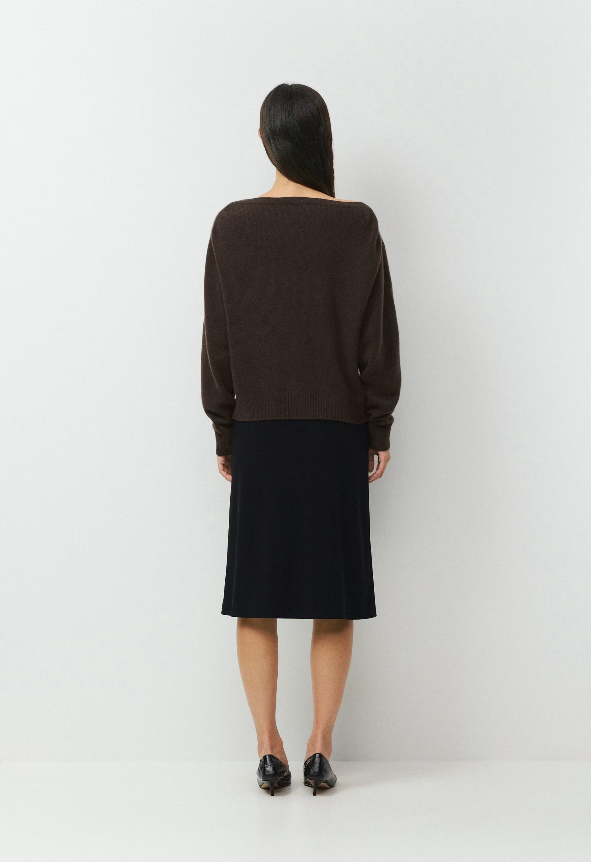Essential Cashmere Nuance Sweater - CACAO NIB BROWN