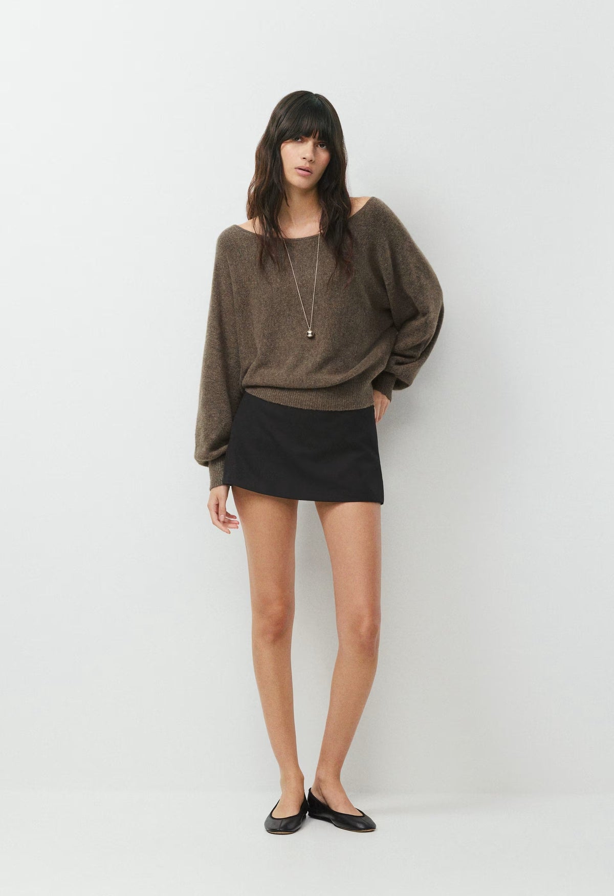 SoftSpoke™ Rhoda Sweater - HEATHER DARK CHOCOLATE