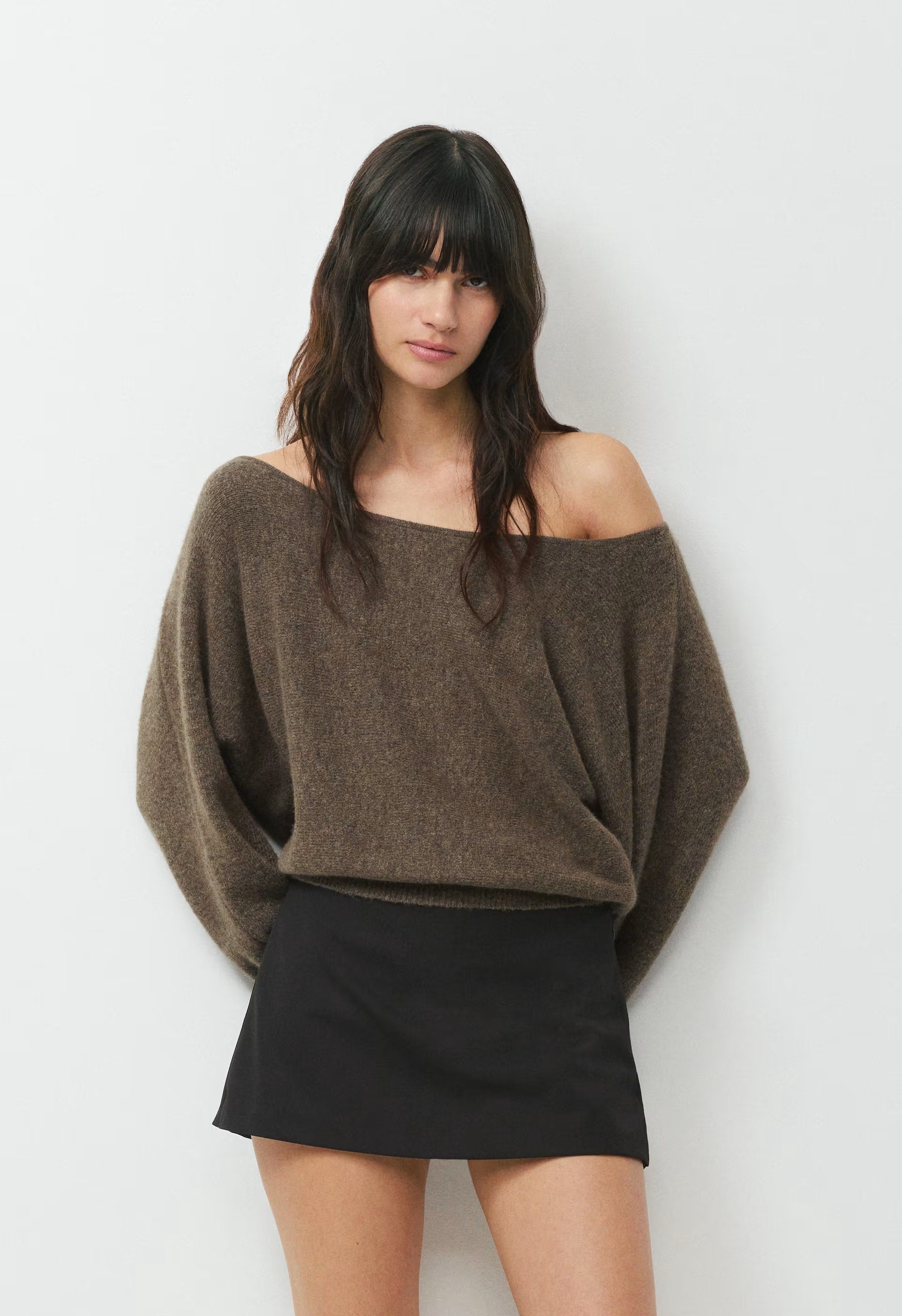 SoftSpoke™ Rhoda Sweater - HEATHER DARK CHOCOLATE