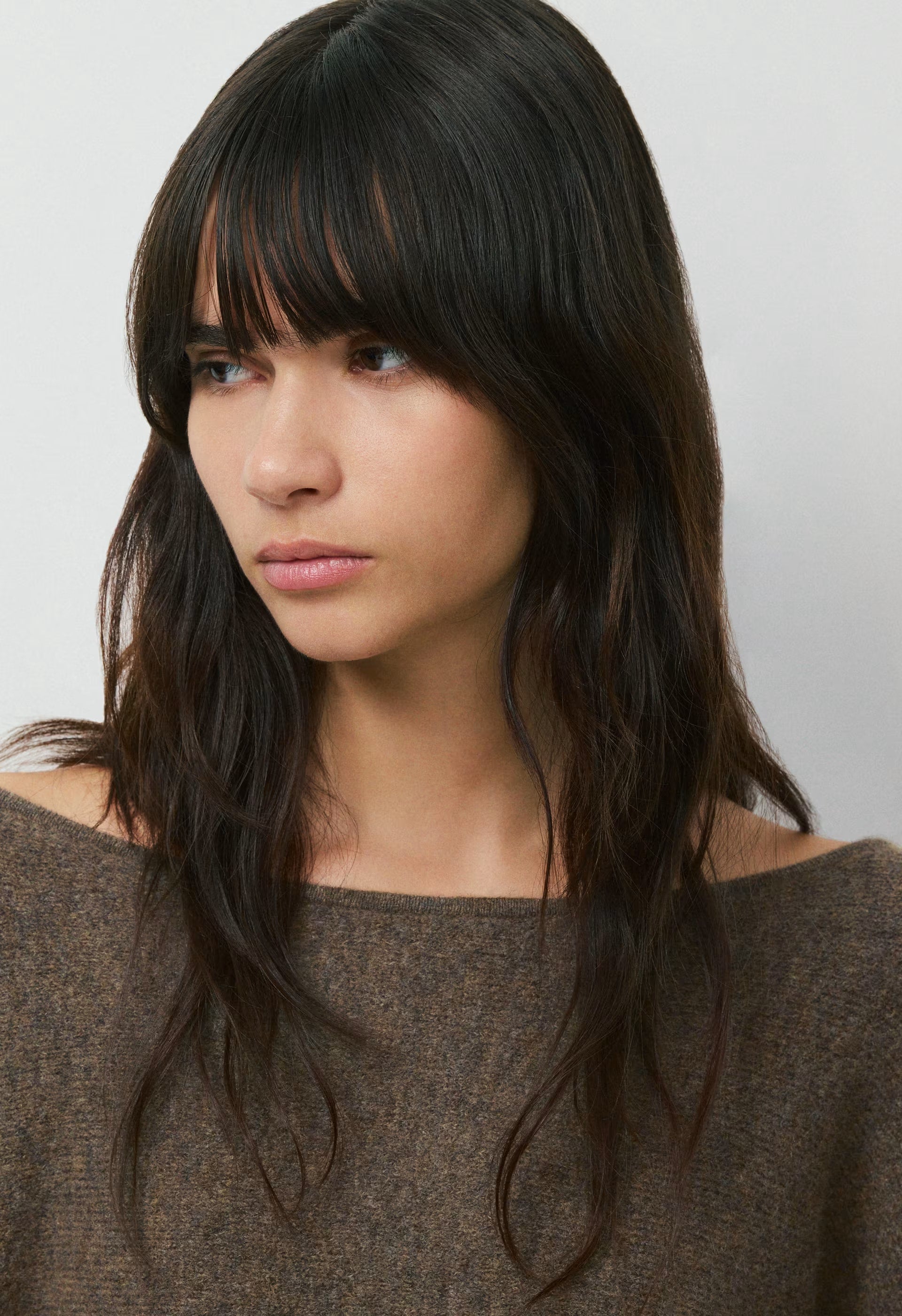 SoftSpoke™ Rhoda Sweater - HEATHER DARK CHOCOLATE