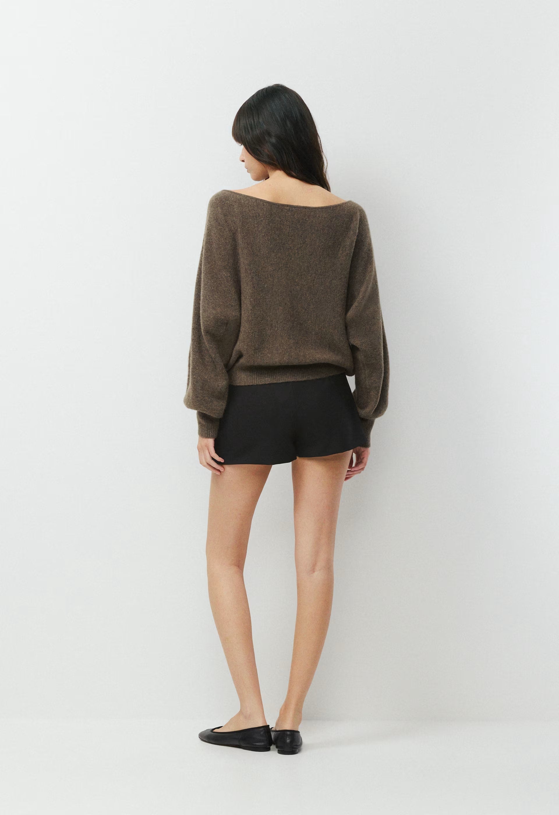 SoftSpoke™ Rhoda Sweater - HEATHER DARK CHOCOLATE