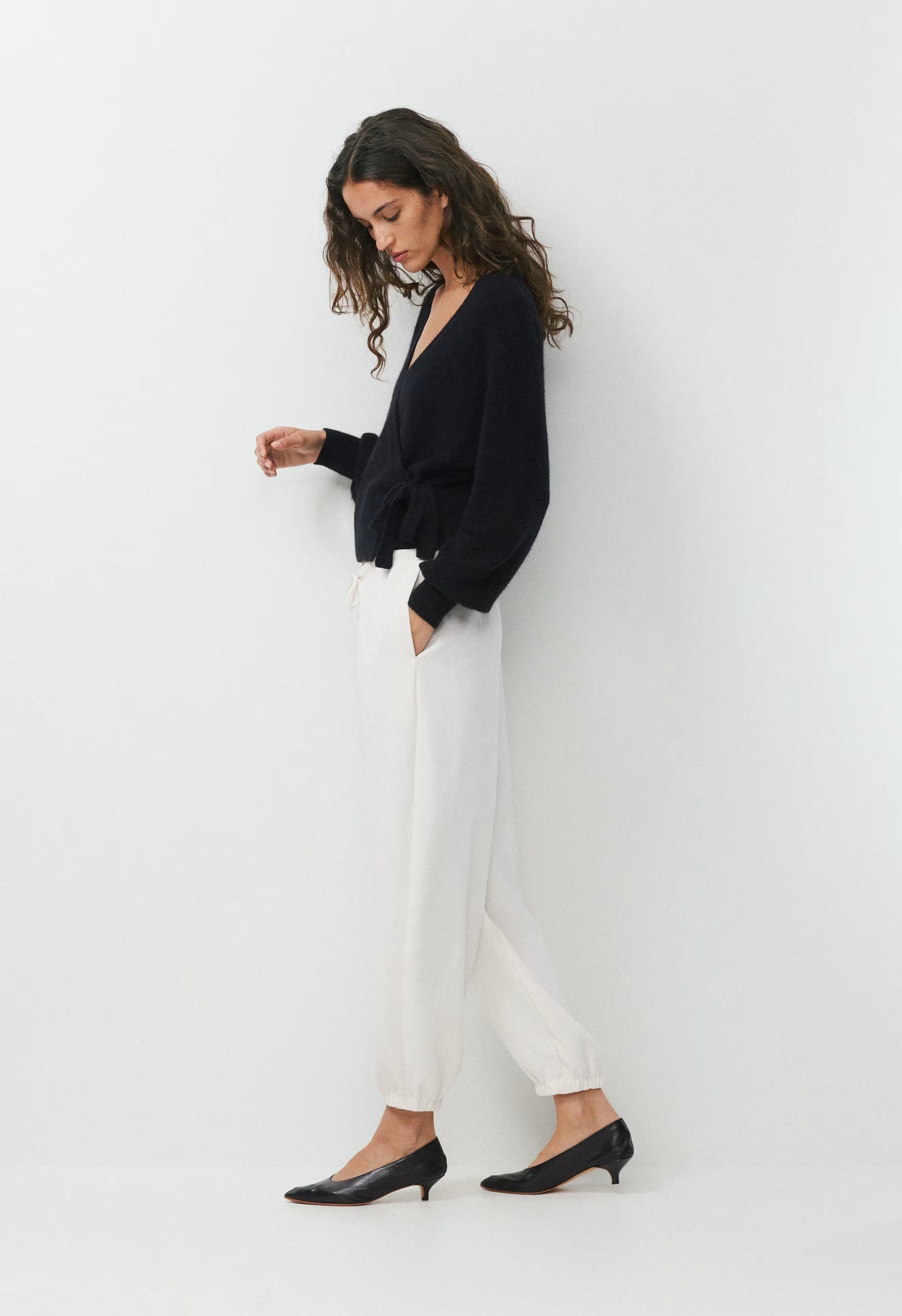 SoftSpoke™ Cassidy Wrap Sweater - BLACK