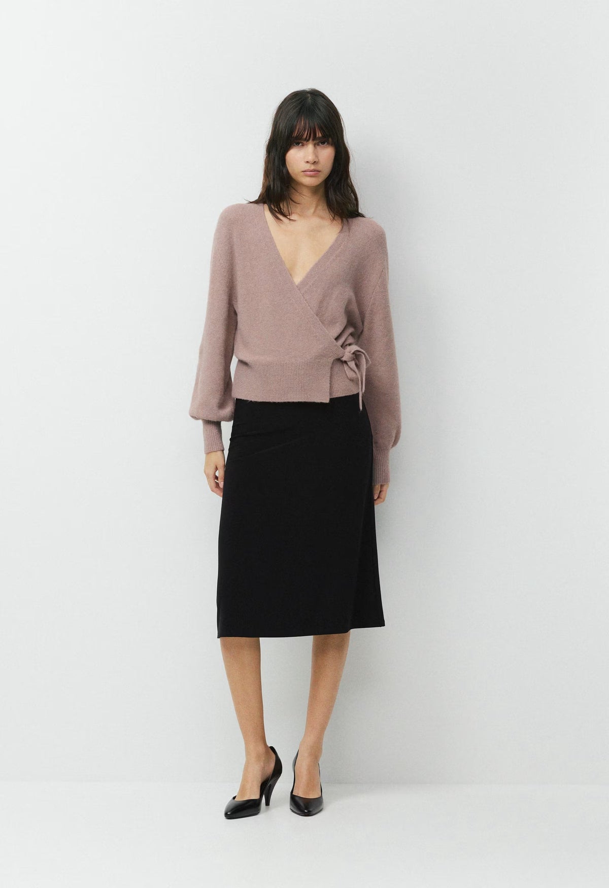 SoftSpoke™ Cassidy Wrap Sweater - DUSTY MAUVE