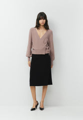 SoftSpoke™ Cassidy Wrap Sweater - DUSTY MAUVE