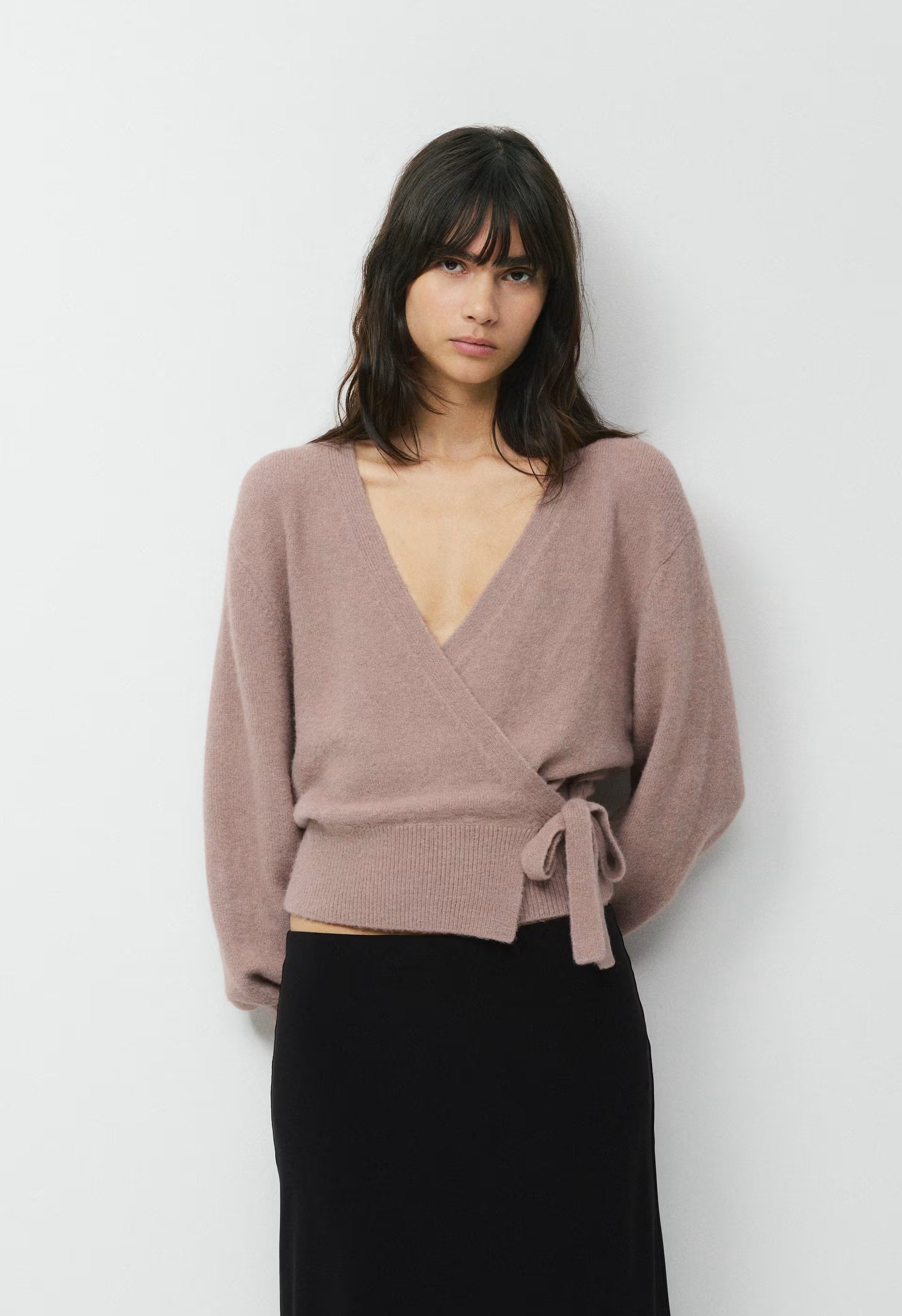 SoftSpoke™ Cassidy Wrap Sweater - DUSTY MAUVE