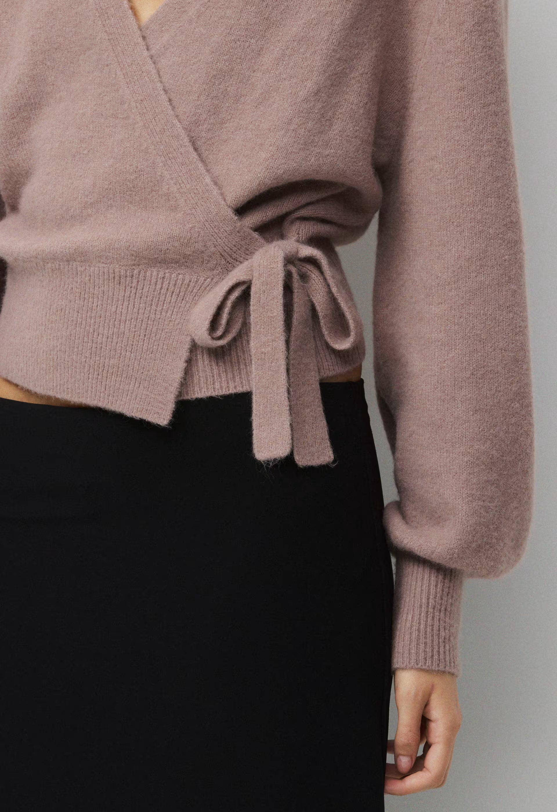 SoftSpoke™ Cassidy Wrap Sweater - DUSTY MAUVE