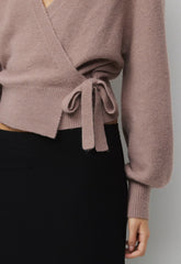 SoftSpoke™ Cassidy Wrap Sweater - DUSTY MAUVE