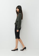 SoftSpoke™ Cassidy Wrap Sweater - FLINT GREEN