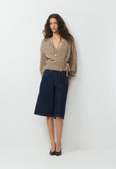 SoftSpoke™ Cassidy Wrap Sweater - HEATHER NOMAD TAUPE