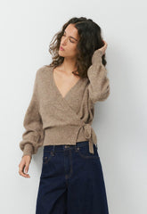SoftSpoke™ Cassidy Wrap Sweater - HEATHER NOMAD TAUPE