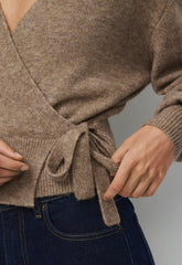 SoftSpoke™ Cassidy Wrap Sweater - HEATHER NOMAD TAUPE