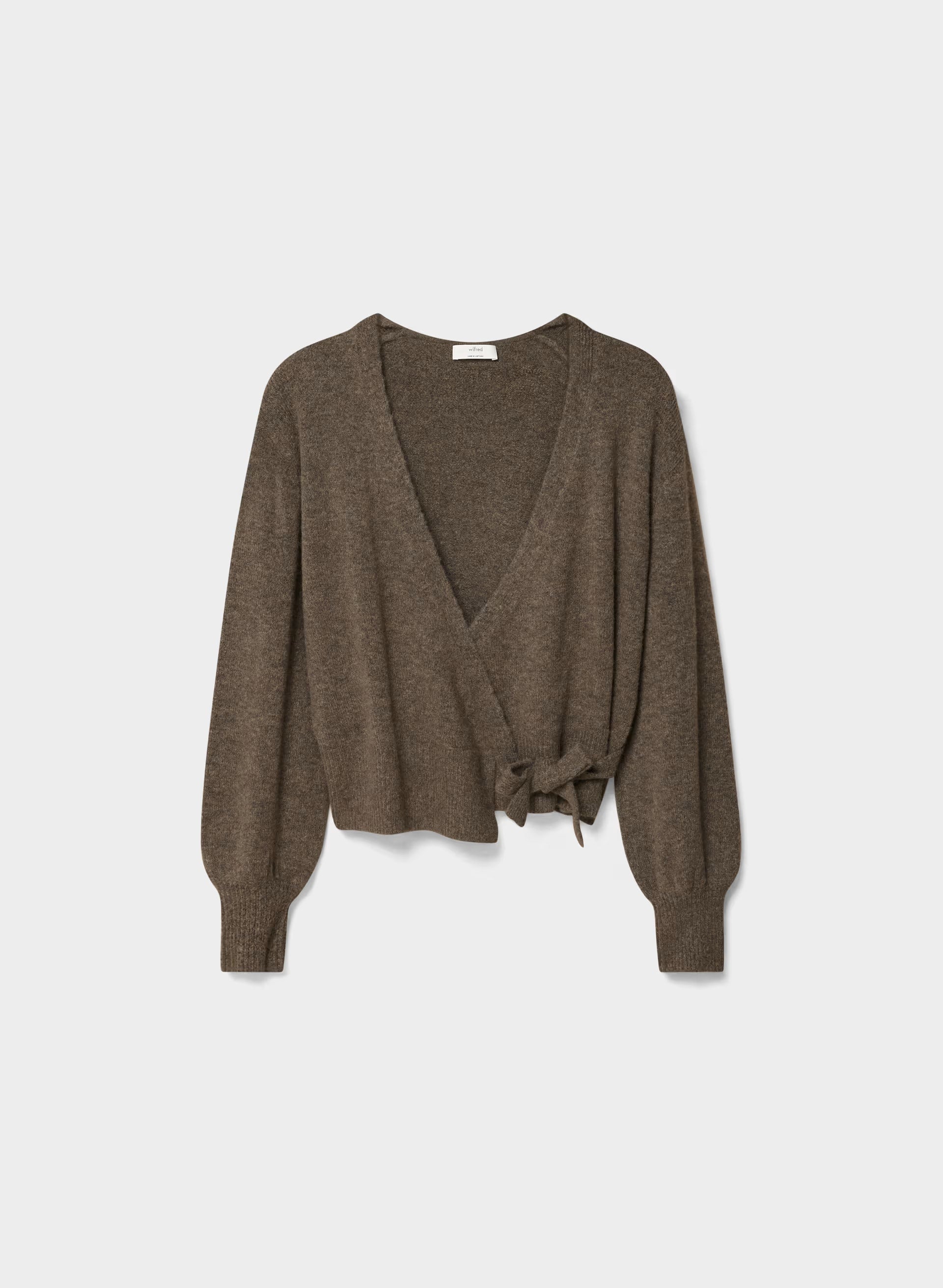 SoftSpoke™ Cassidy Wrap Sweater - HEATHER DARK CHOCOLATE