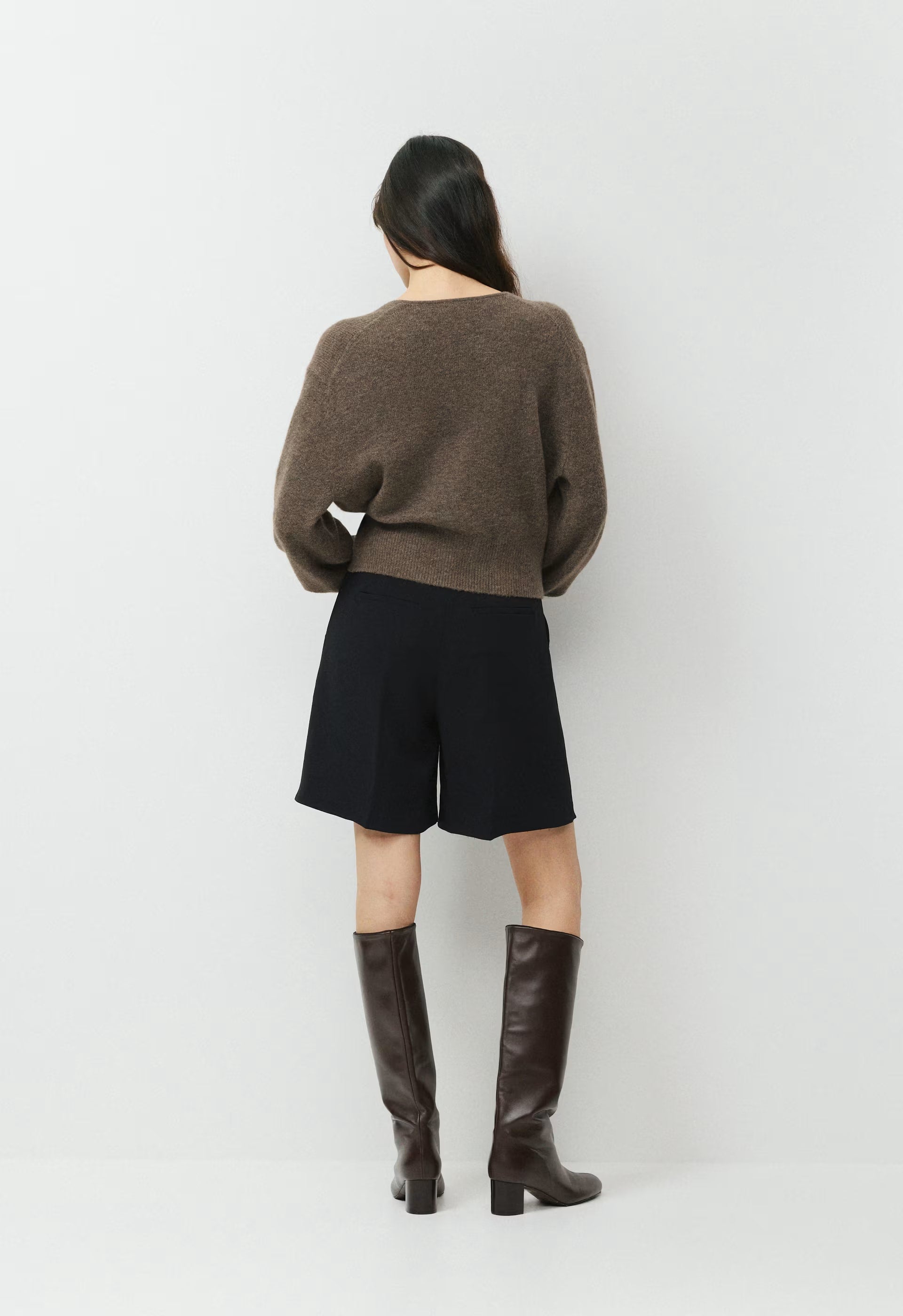 SoftSpoke™ Cassidy Wrap Sweater - HEATHER DARK CHOCOLATE
