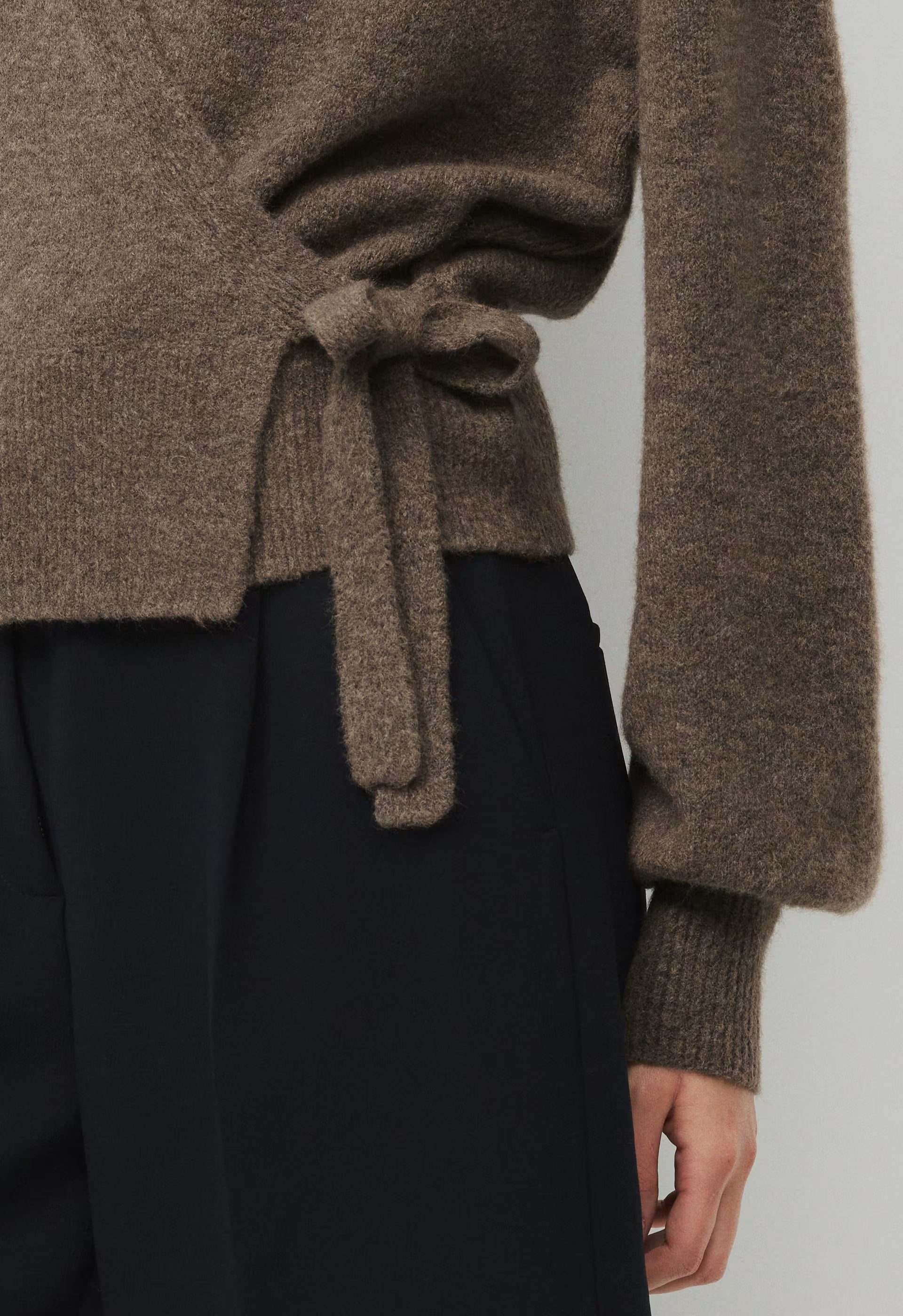 SoftSpoke™ Cassidy Wrap Sweater - HEATHER DARK CHOCOLATE