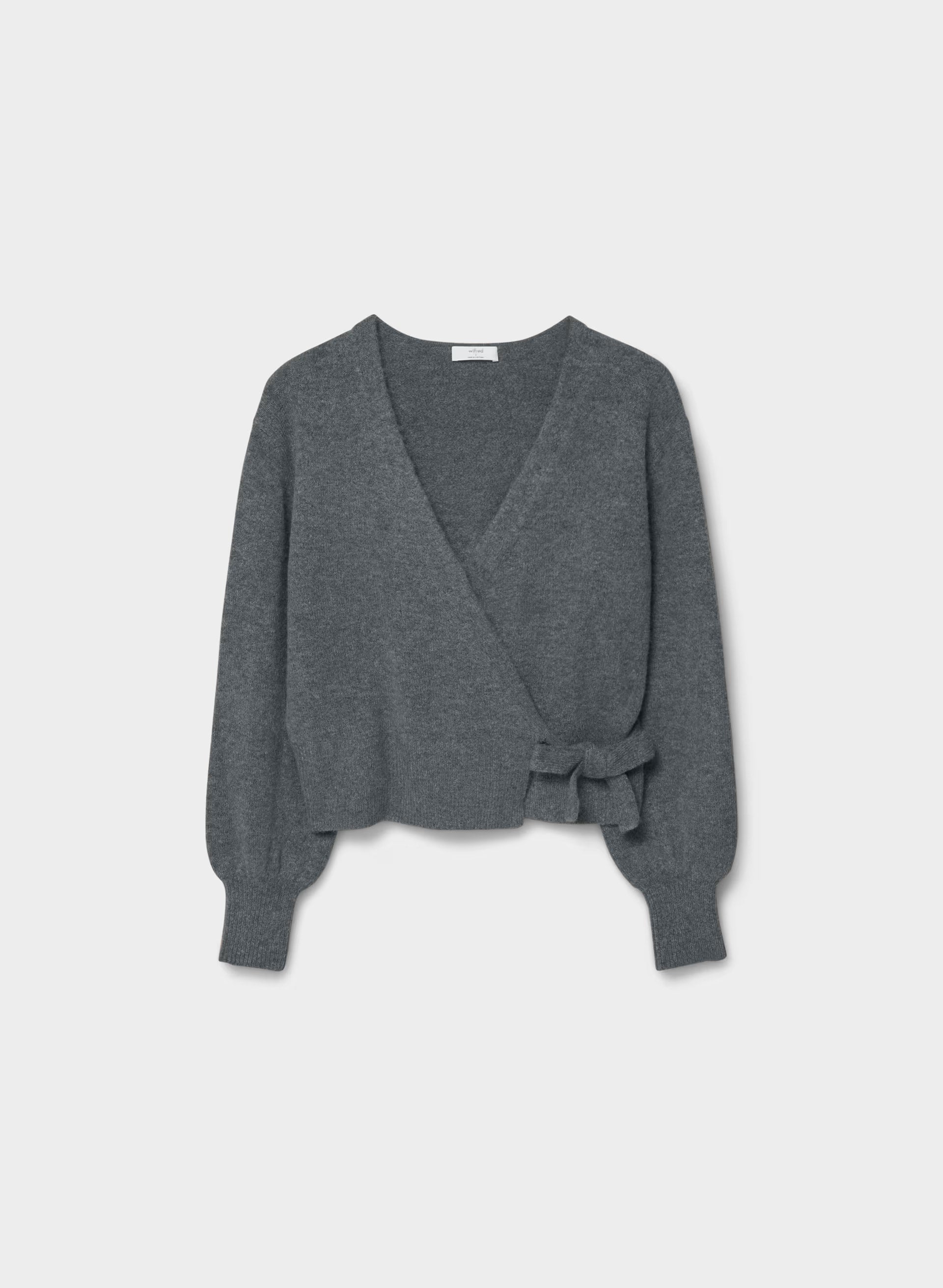 SoftSpoke™ Cassidy Wrap Sweater - HEATHER DARK GREY