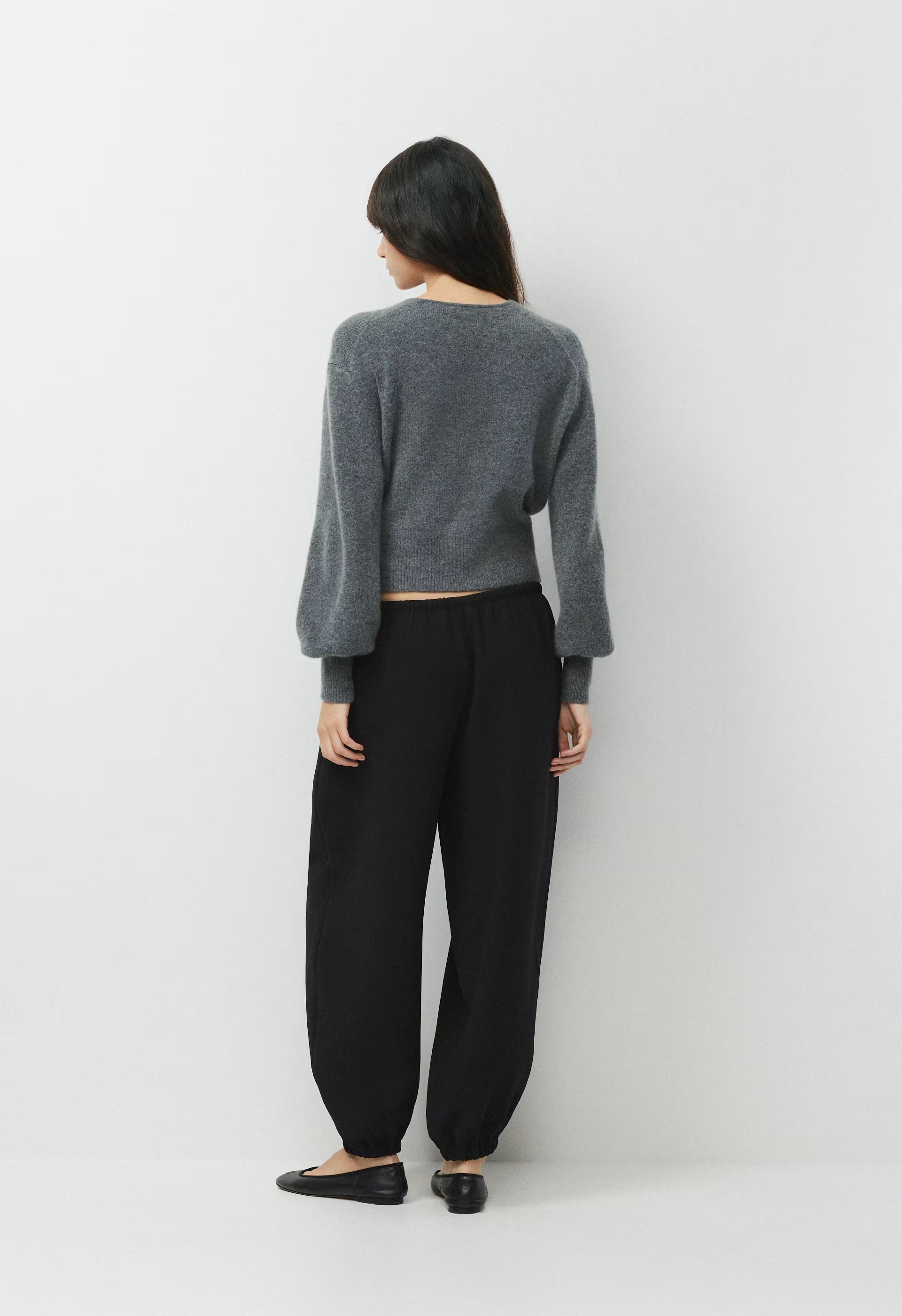 SoftSpoke™ Cassidy Wrap Sweater - HEATHER DARK GREY