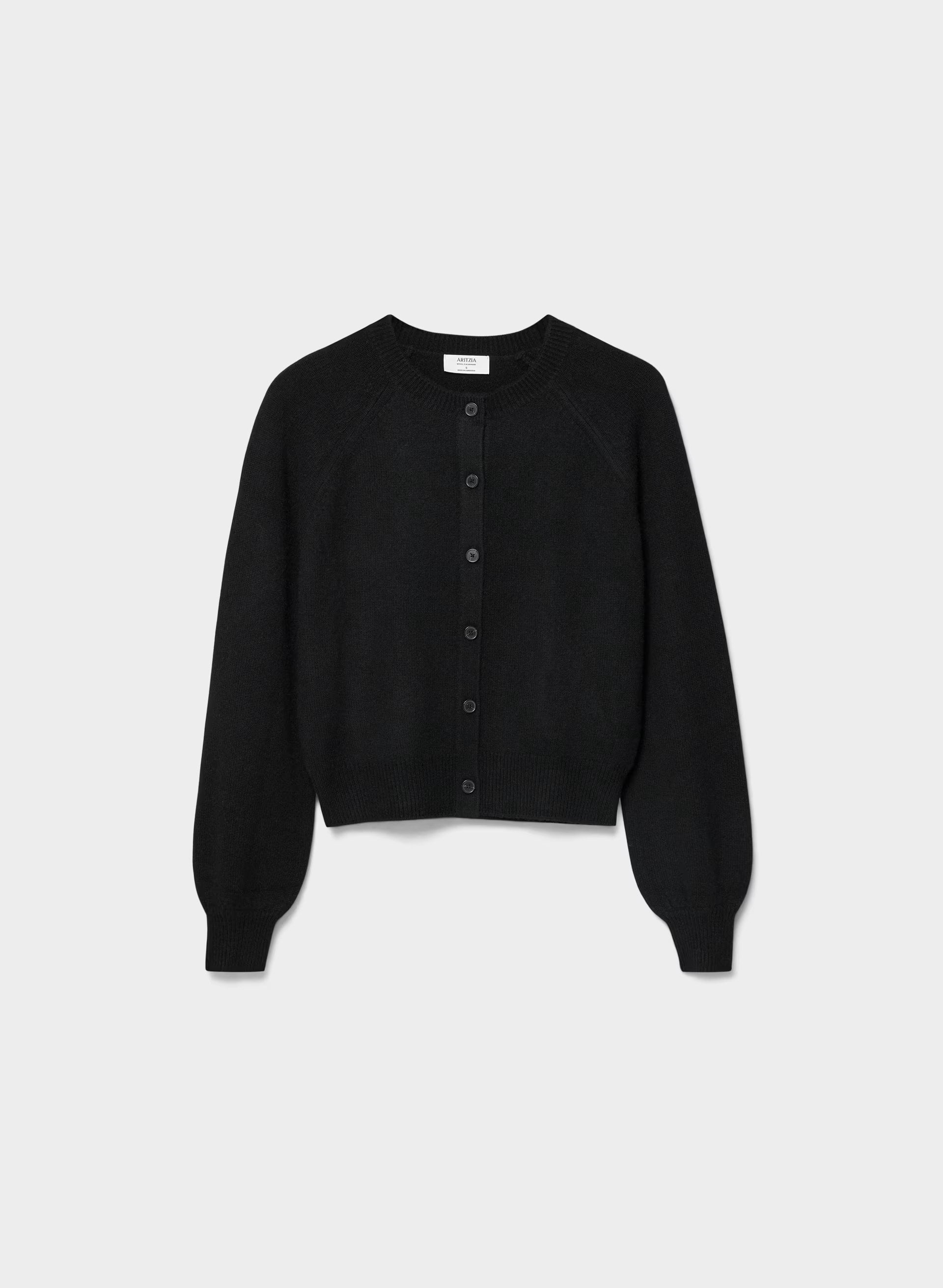 Essential Wool Cashmere London Cardigan - BLACK