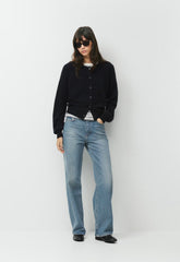 Essential Wool Cashmere London Cardigan - BLACK
