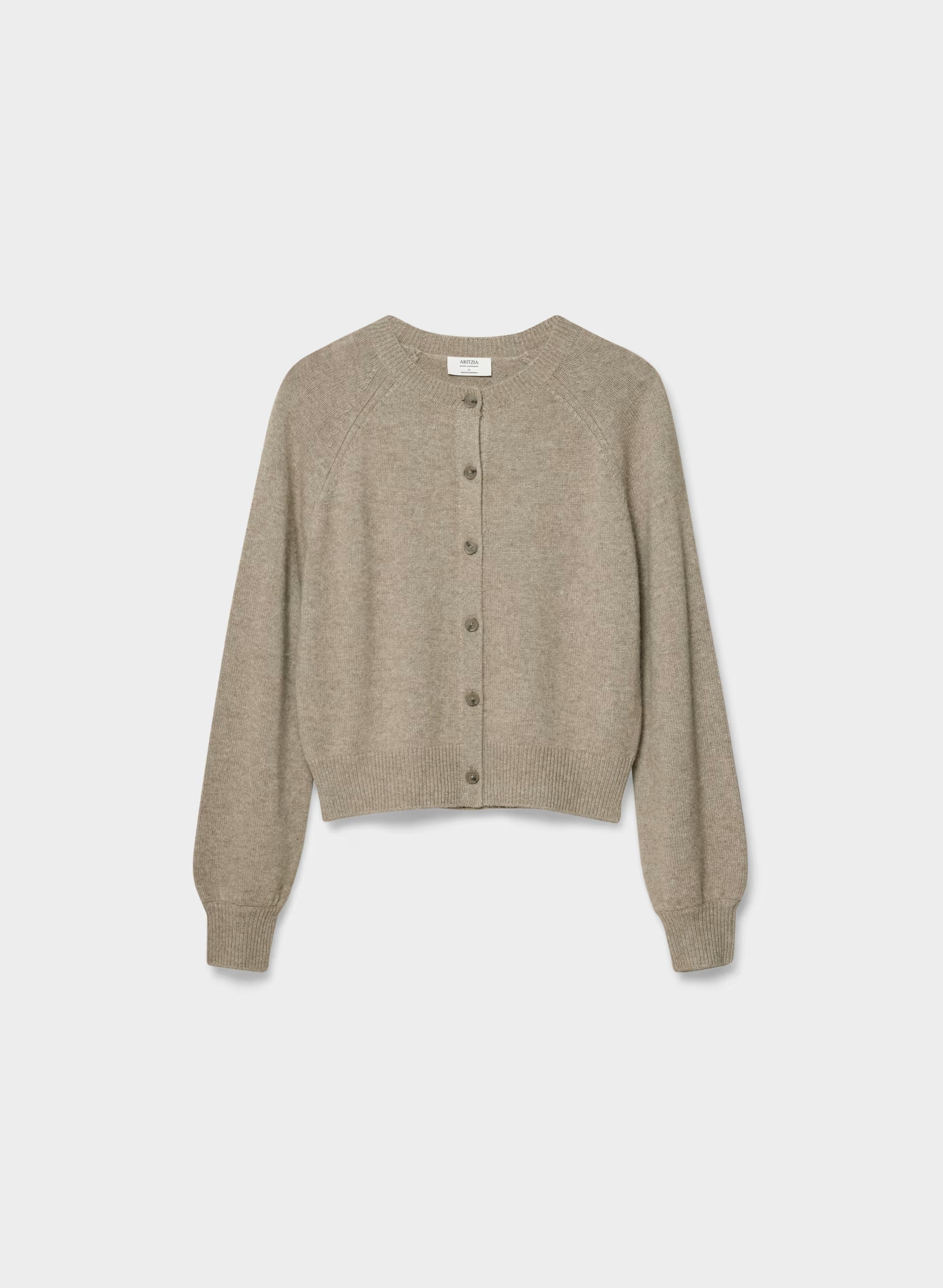 Essential Wool Cashmere London Cardigan - HEATHER NOMAD TAUPE