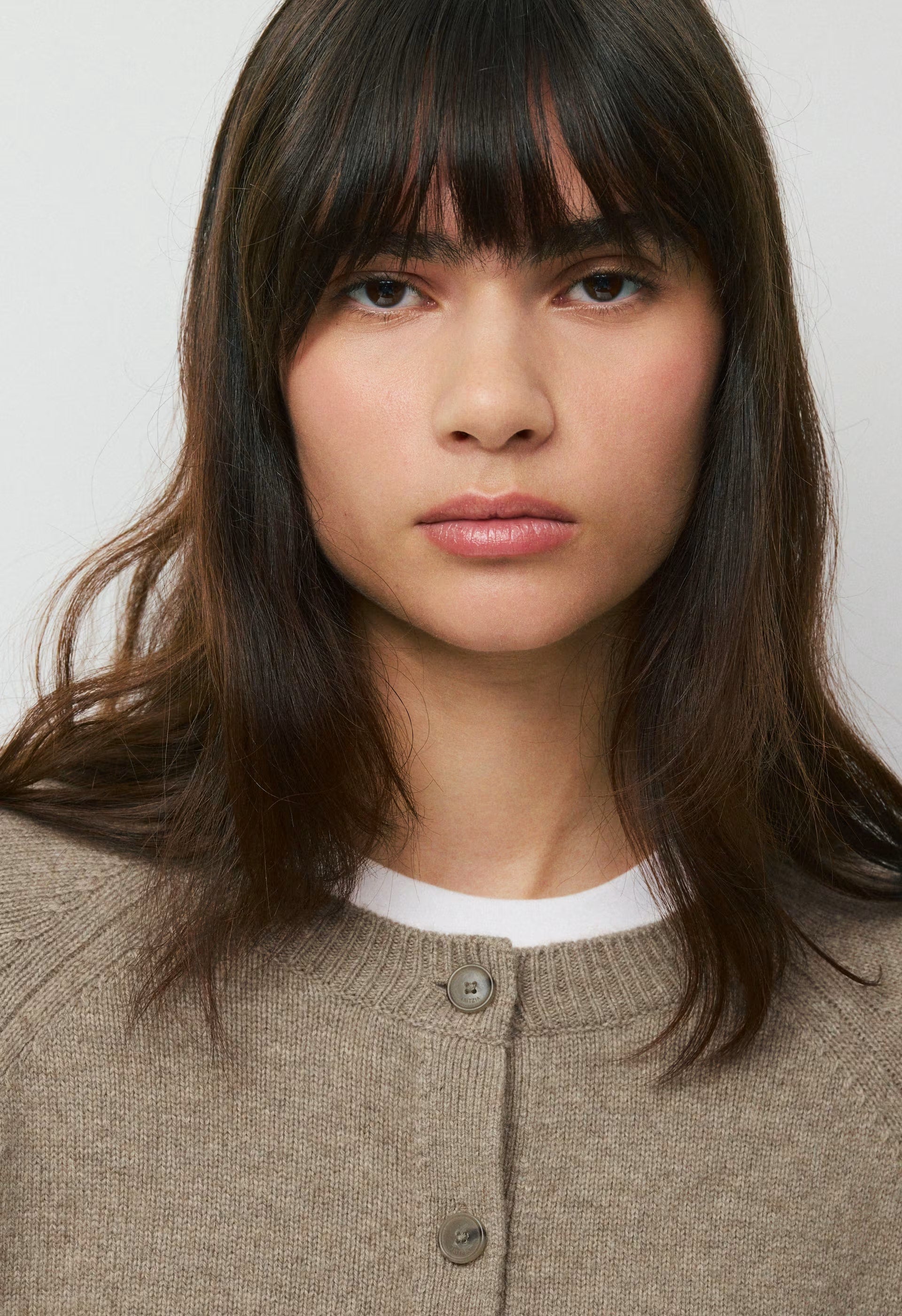 Essential Wool Cashmere London Cardigan - HEATHER NOMAD TAUPE