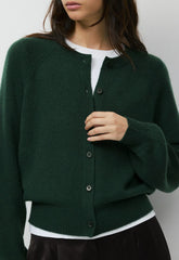 Essential Wool Cashmere London Cardigan - FIGTREE GREEN