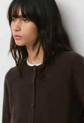 Essential Wool Cashmere London Cardigan - CACAO NIB BROWN