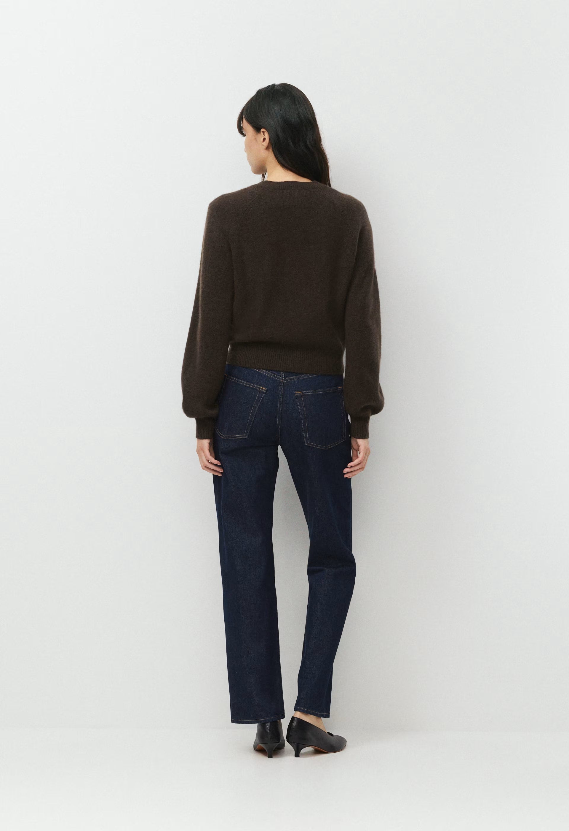 Essential Wool Cashmere London Cardigan - CACAO NIB BROWN