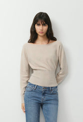 Crescendo Sweater - Wonder Yarn - HEATHER ECRU