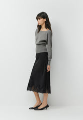 Crescendo Sweater - Wonder Yarn - HEATHER DARK GREY