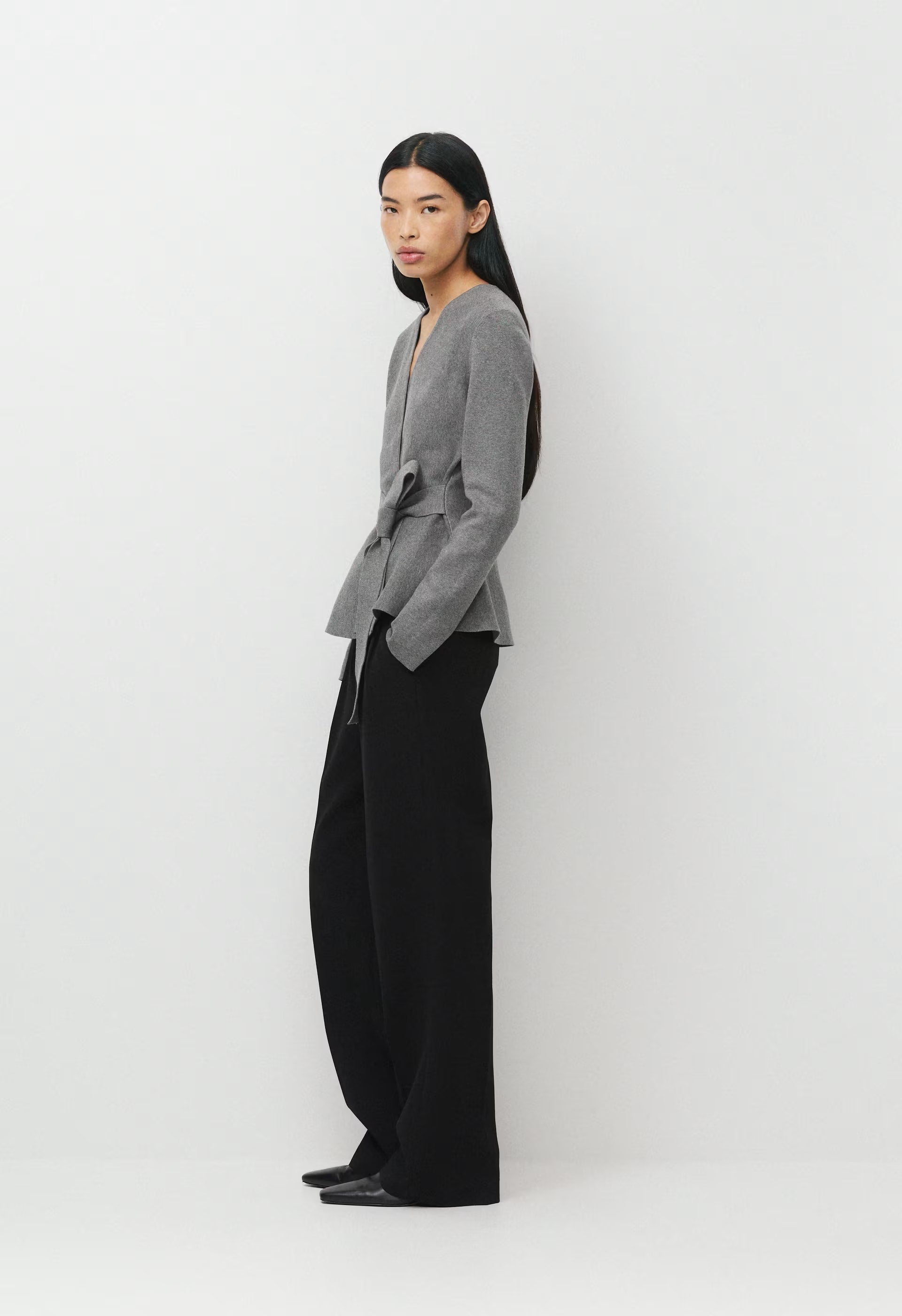 Commuro Cardigan - Wonder Yarn - HEATHER DARK GREY