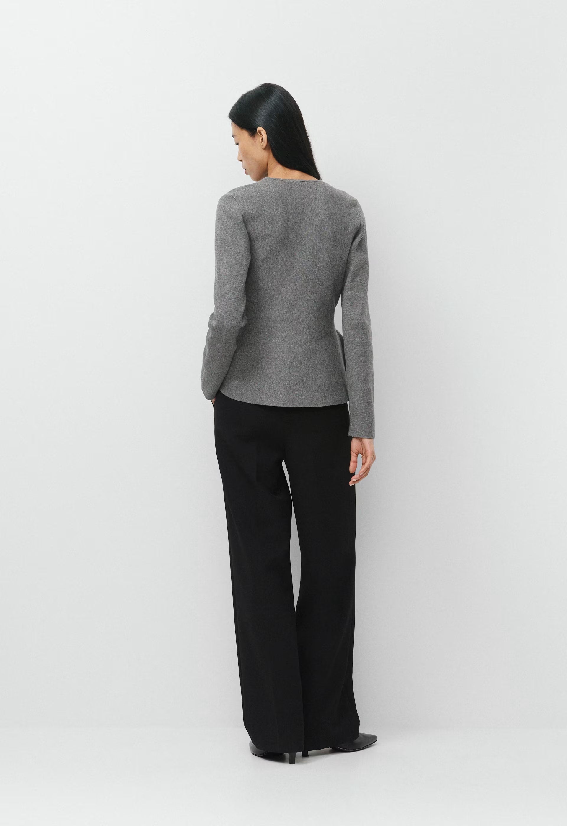 Commuro Cardigan - Wonder Yarn - HEATHER DARK GREY