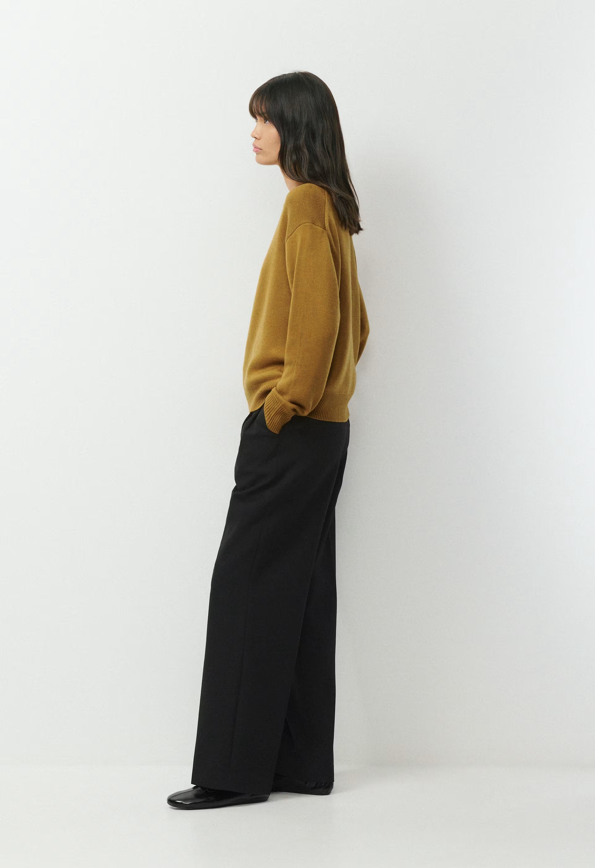 Essential Merino Wool View Sweater - SHERRY OCHRE