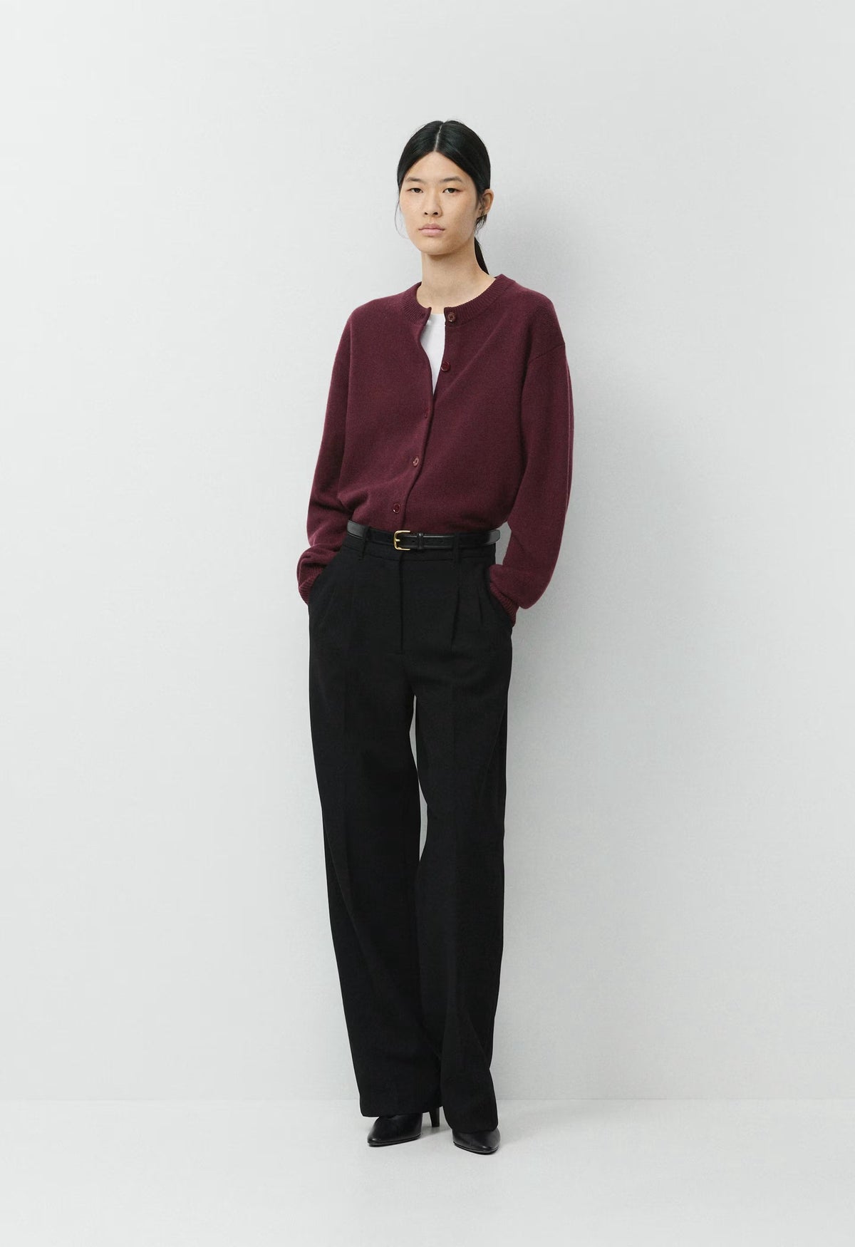 Essential Cashmere Acclaim Cardigan - GALA PLUM