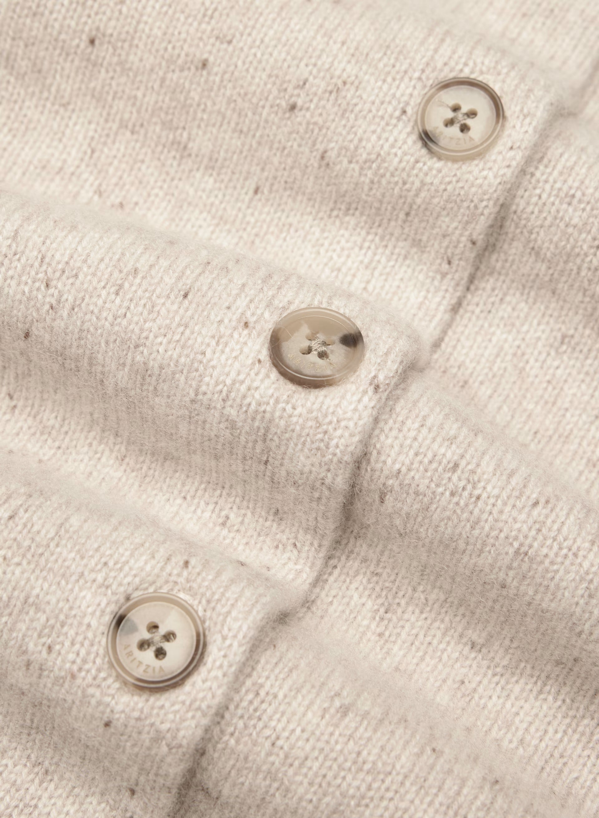 Essential Cashmere Acclaim Cardigan - SPECKLED MRCN BEIGE