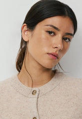 Essential Cashmere Acclaim Cardigan - SPECKLED MRCN BEIGE