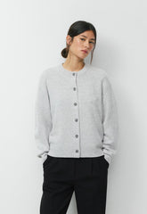 Essential Cashmere Acclaim Cardigan - HEATHER CHROME