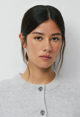 Essential Cashmere Acclaim Cardigan - HEATHER CHROME