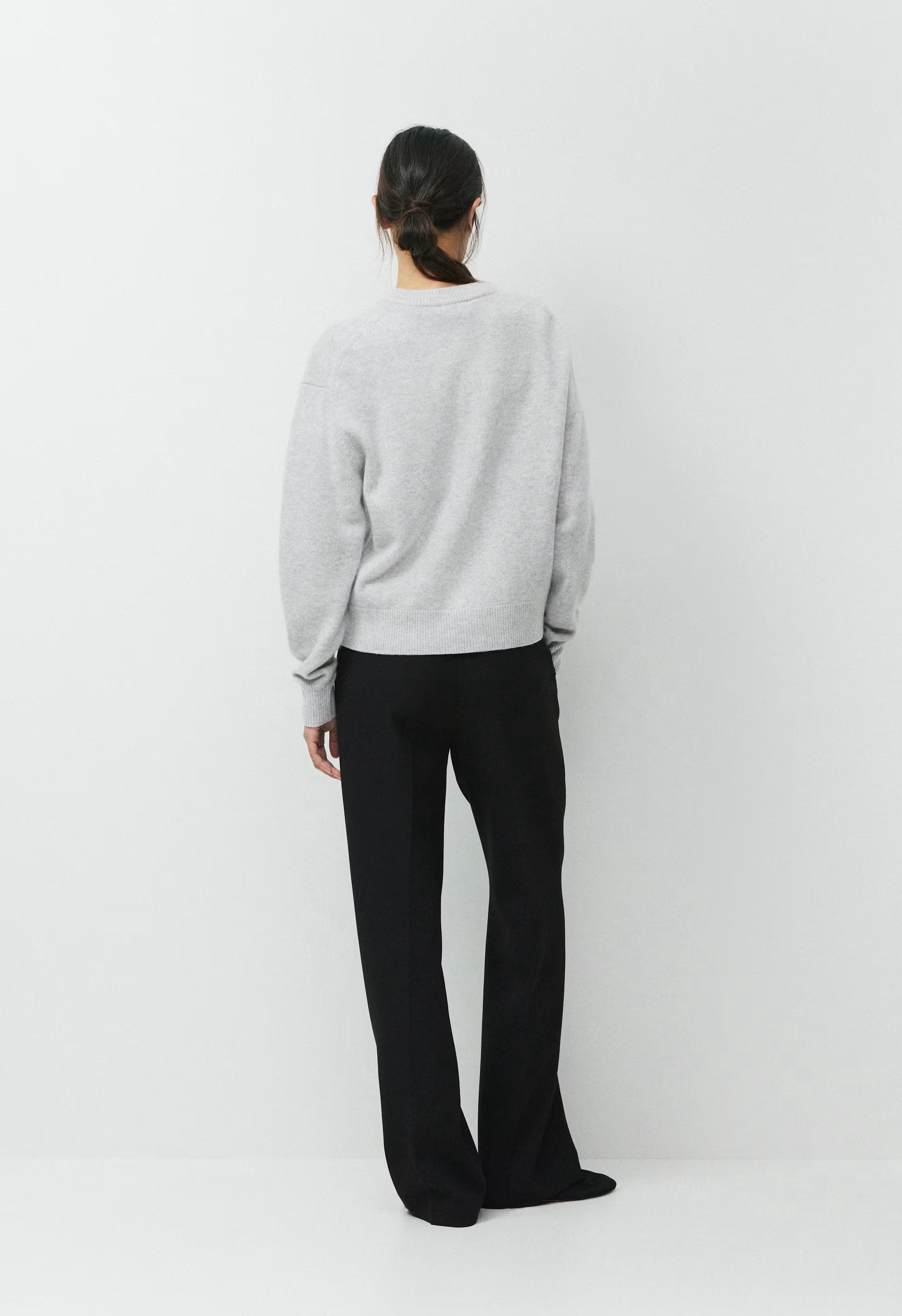 Essential Cashmere Acclaim Cardigan - HEATHER CHROME