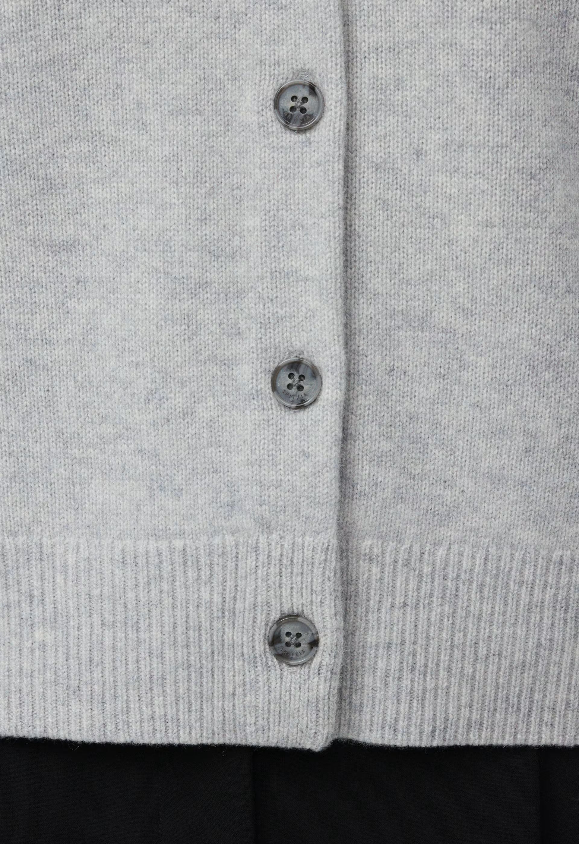 Essential Cashmere Acclaim Cardigan - HEATHER CHROME