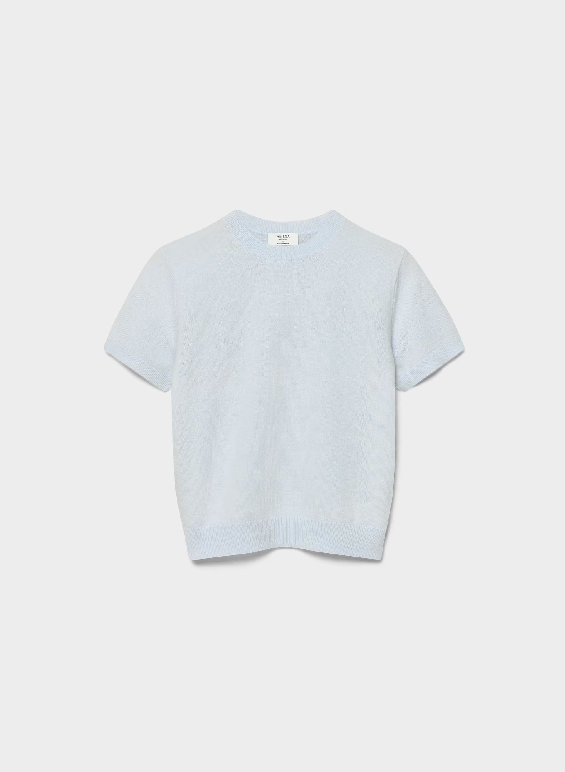 Bare Cashmere Bloor Shortsleeve Sweater - PLEIN AIR